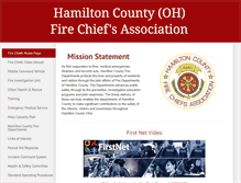 Tablet Screenshot of hamiltoncountyfirechiefs.com